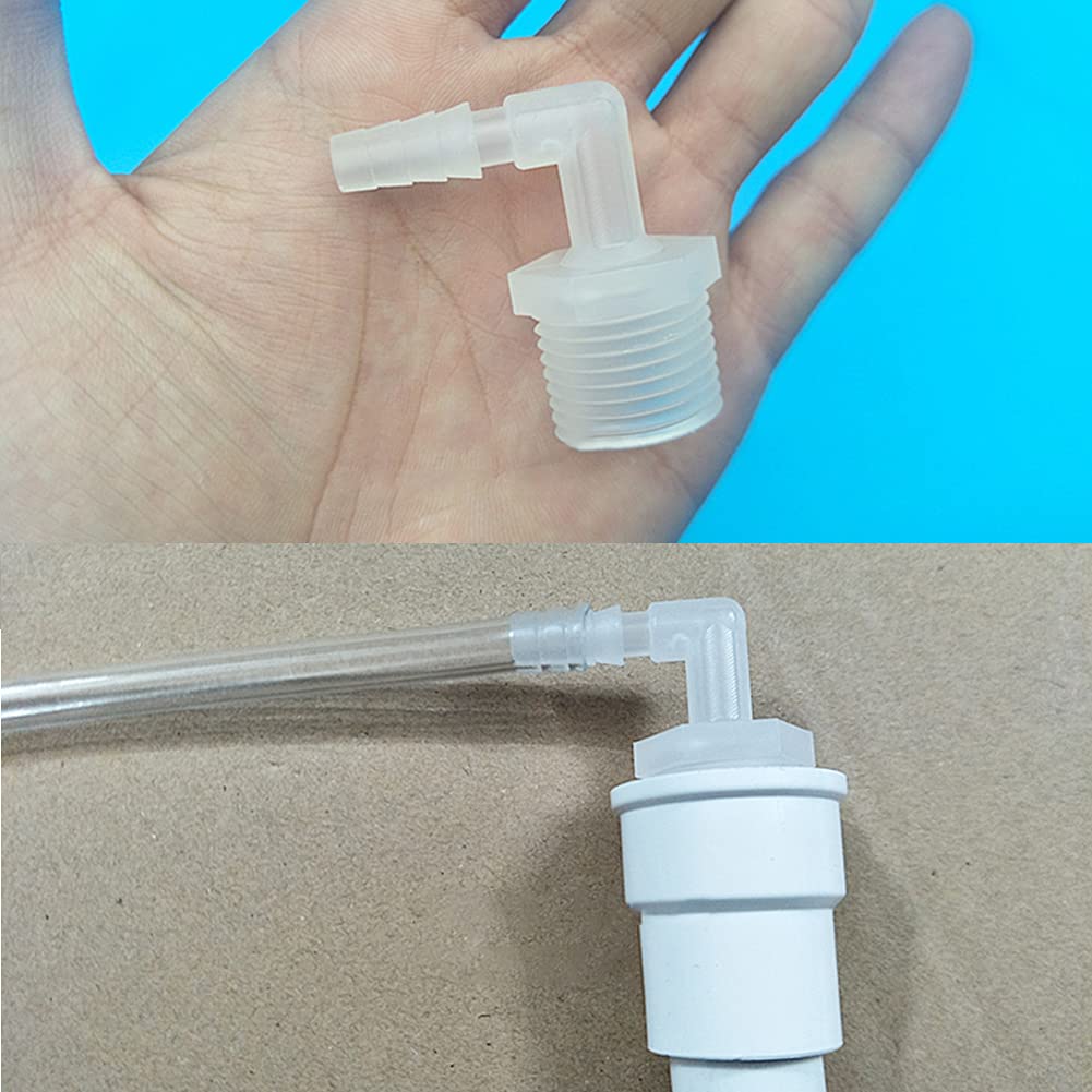 Plastic Hose Barb Fittings 90°Elbow 3/8" Hose Barb x 1/2" Male NPT Barbed Adapter Pipe Connectors Joint Splicer Mender Adapter Union Pack of 5
