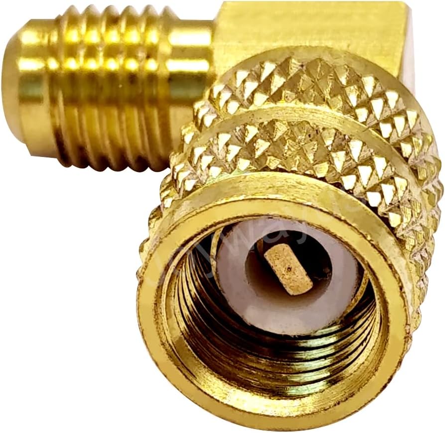 1/4" SAE Male to 5/16" SAE Female Flare Swivel Port 90 Degrees Elbow Adapter for R410A Mini Split HVAC System Pack of 2