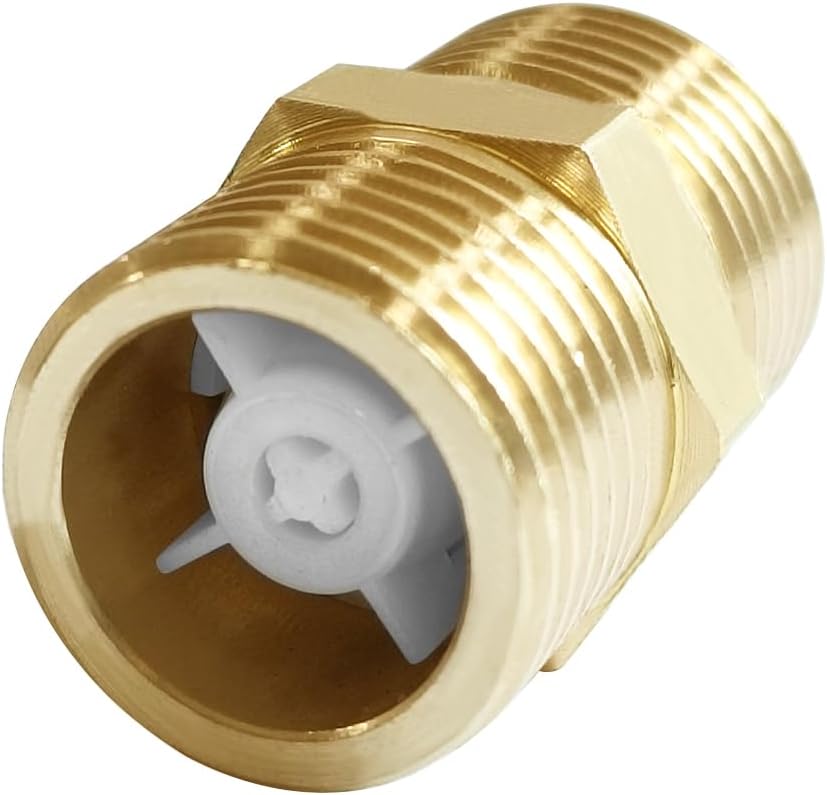 Brass Check Valve 1/2" Male to 1/2" Male Thread One Way Non Return Backflow Preventer Check Valves Pack of 2