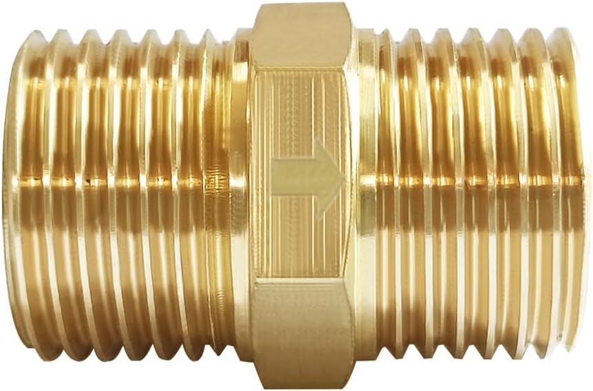 Brass Check Valve 1/2" Male to 1/2" Male Thread One Way Non Return Backflow Preventer Check Valves Pack of 2