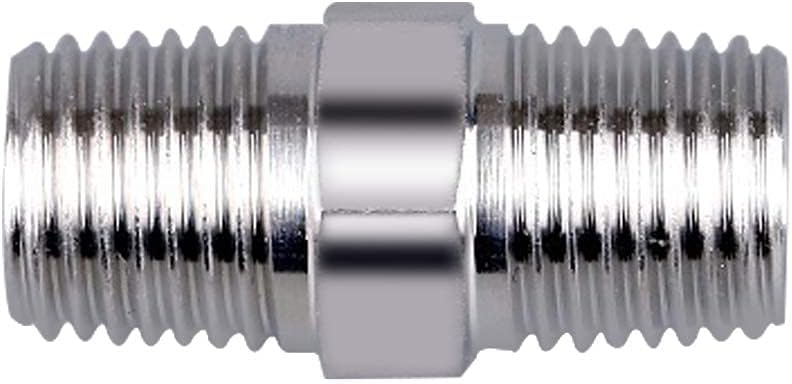 Hex Nipple 1/8"NPT Male x 1/8"NPT Male Threaded Stainless Steel 304 Threaded Nipple Pipe Fittings for Brew Kit Home Piping Pack of 5