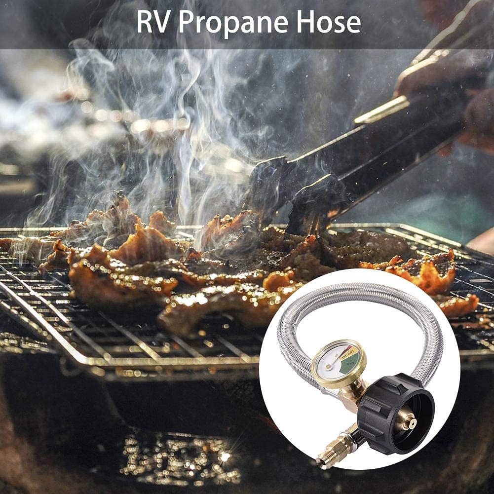 QCC1 Nut Propane Adapter Brass Gas Regulator Valve Fittings with 1/4 Inch NPT Male Pipe Thread for QCC1 Propane Tank