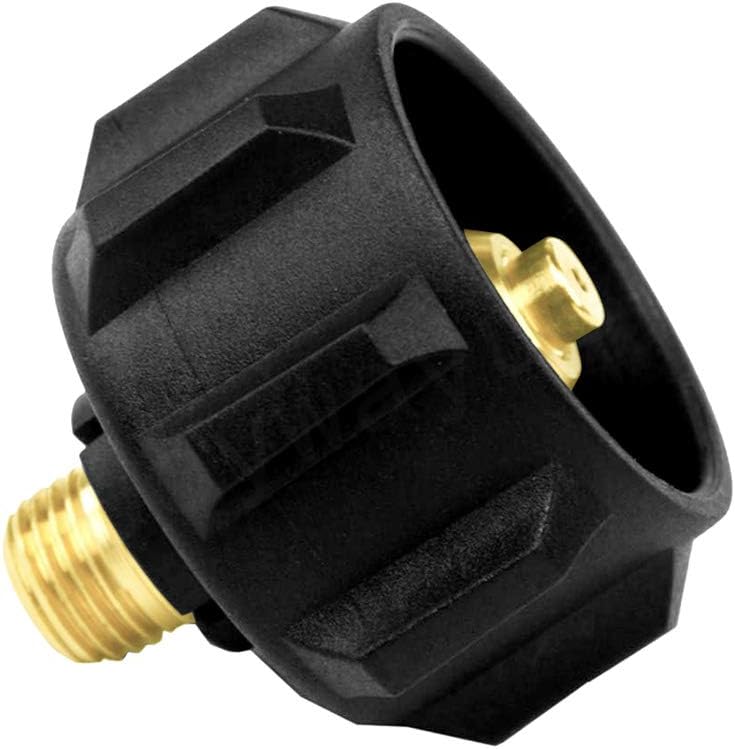 QCC1 Nut Propane Adapter Brass Gas Regulator Valve Fittings with 1/4 Inch NPT Male Pipe Thread for QCC1 Propane Tank