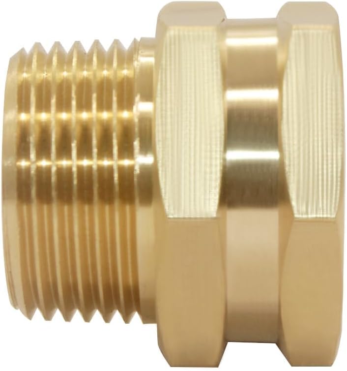 3/4" Female GHT Thread x 3/4" Male NPT Thread Brass Pipe Fittings Adapter Pack of 4