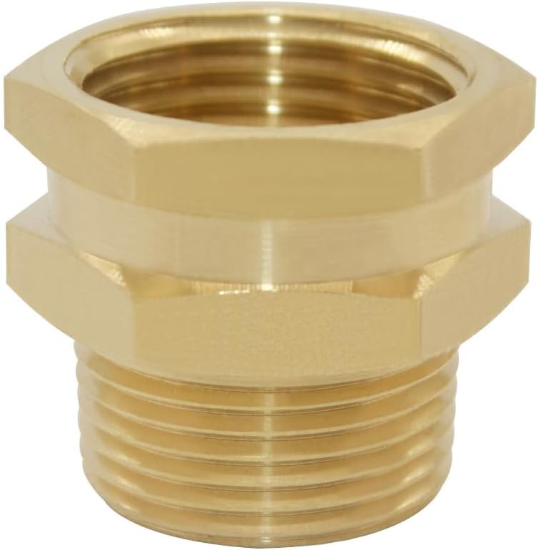 3/4" Female GHT Thread x 3/4" Male NPT Thread Brass Pipe Fittings Adapter Pack of 4