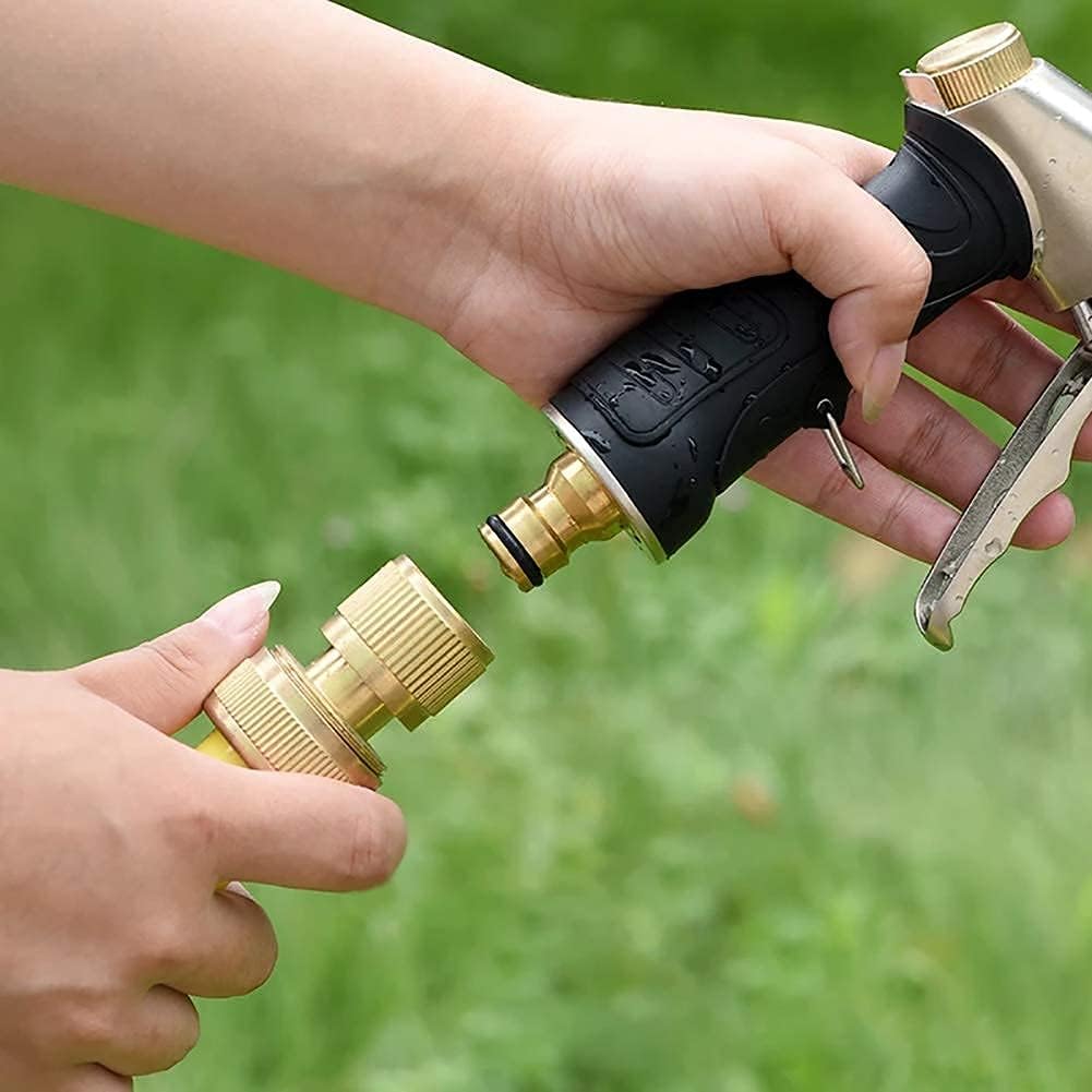 1/2" ID Hose Solid Brass Fitting Closed Flow Garden Tools Quick Repair Damaged Leaky Adapter Garden Water Irrigation Quick Connector Pack of 2