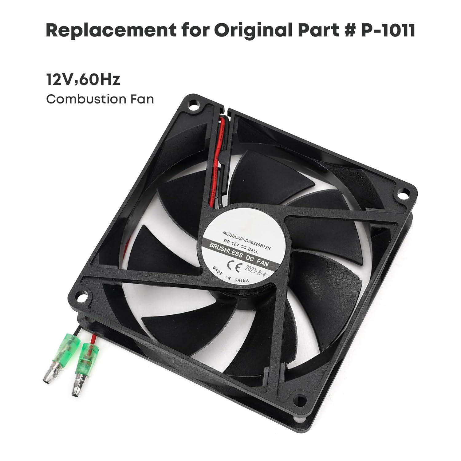 12V Fan Replacement Kit for Green Mountain Davy Crockett and Trek Grill, Combustion Fan for GMG Parts P-1011