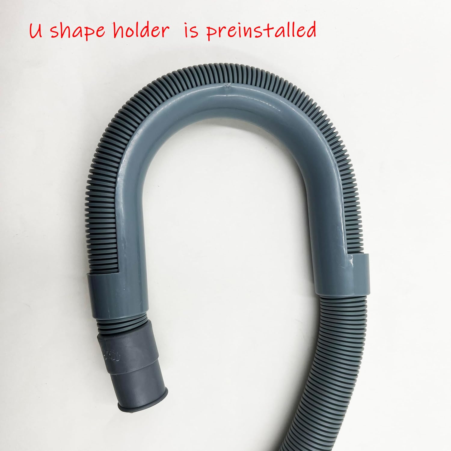 6 Feet Universal Washing Machine Drain Hose Flexible Dishwasher Drain Hose Extension Kits Corrugated Washer w/ 2 Clamps 1 adapter 1 U-Bend Holder