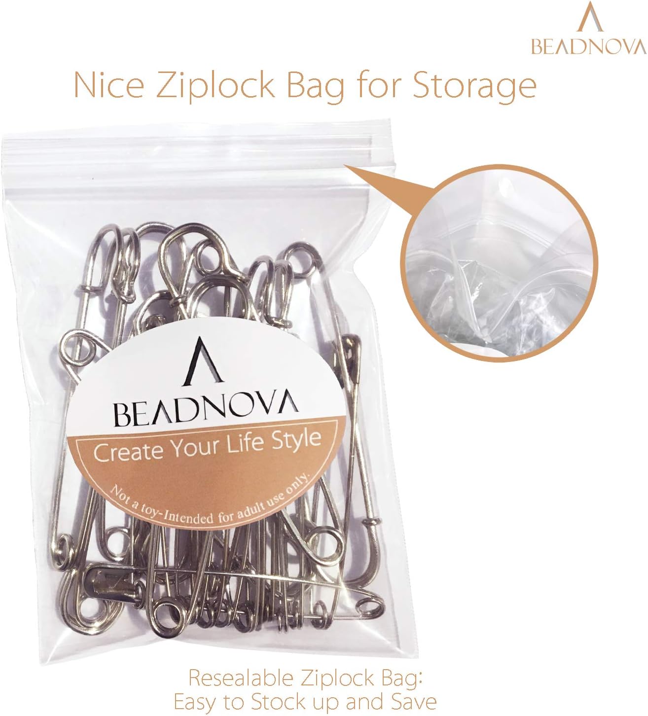 4 Inch Large Safety Pins for Clothes Big Heavy Giant Safety Pin for Fashion, Sewing, Quilting, Blankets, Upholstery, Laundry and Craft 10cm, 20pcs
