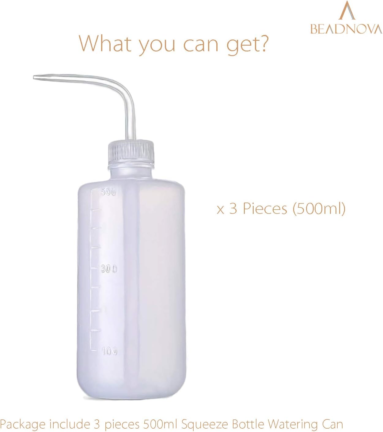 Irrigation Bottle 500ml 17oz Indoor Plant Watering Can Water Squirt Plastic Rinse Bottle for Eyelash Extensions Eye Wash Tattoo Lab 3pcs