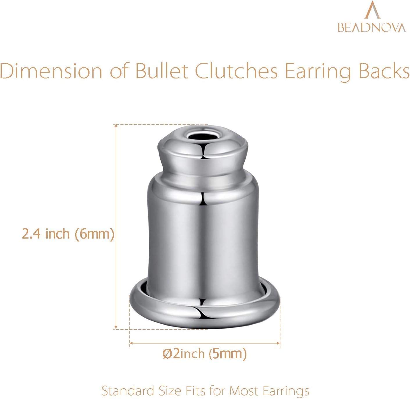 Safety Backs for Earrings Secure Earring Backs Replacements Hypoallergenic Pierced Ear Stud Stoppers for Studs Lock Earstud Backings for Posts 200pcs, Silver and Gold