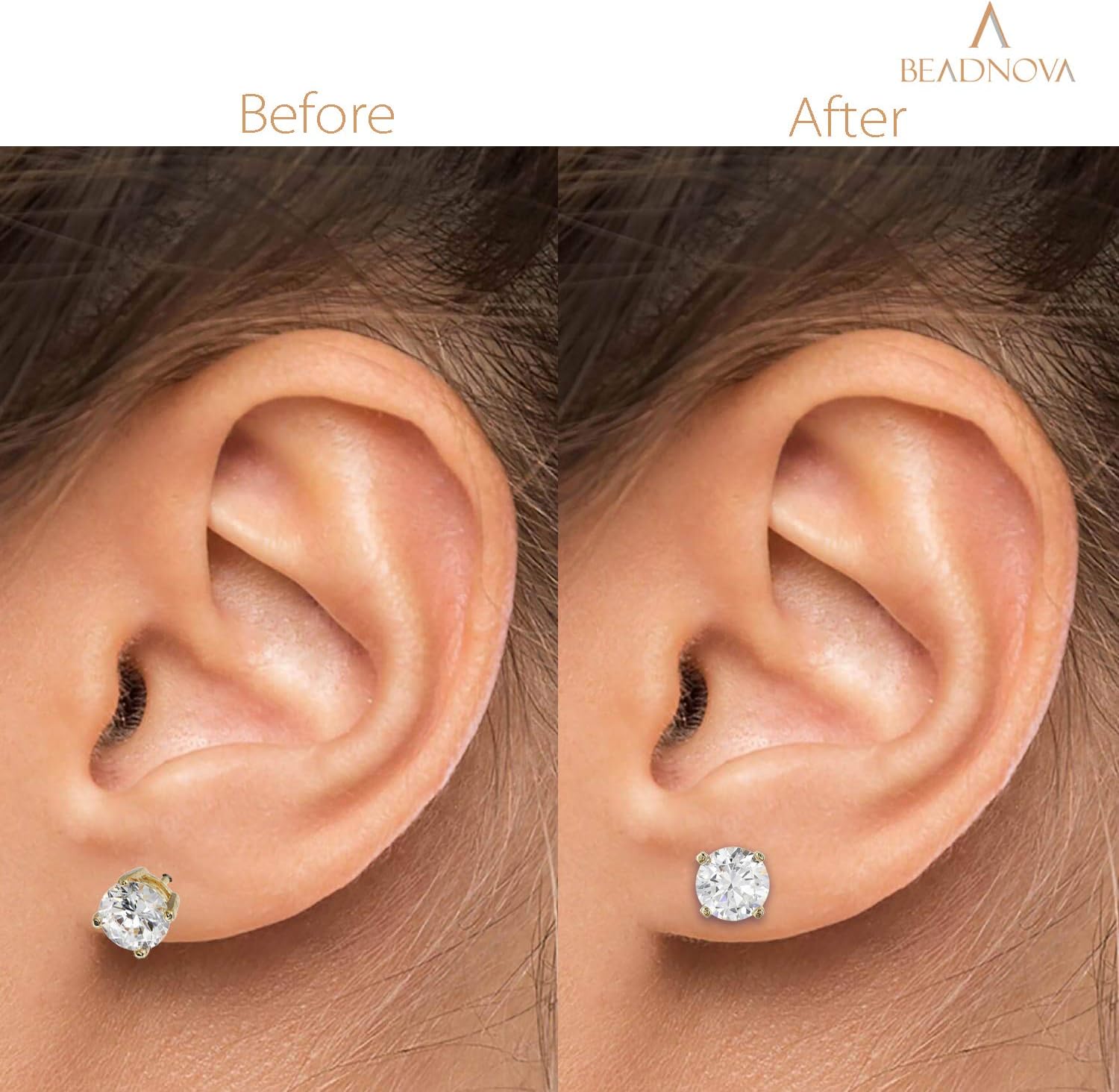 Safety Backs for Earrings Secure Earring Backs Replacements Hypoallergenic Pierced Ear Stud Stoppers for Studs Lock Earstud Backings for Posts 200pcs, Silver and Gold