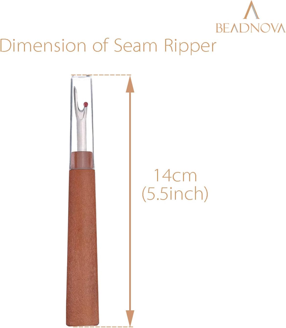 Seam Ripper 6pcs Wooden Style Plastic Thread Cutter Stitch Remover Large Thread Remover Stitch Eraser Tag Ripper for Clothes Crafting Embroidery