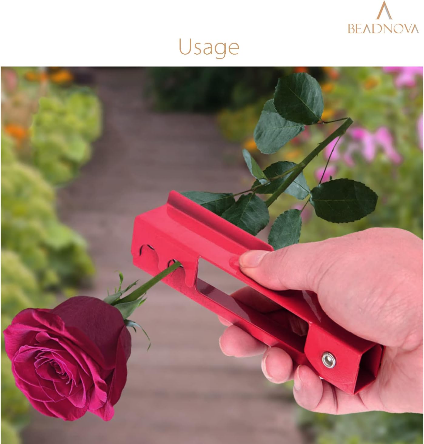 Rose Thorn Stripping Tool Stripper Metal Stripper Thorn Remover for Floral DIY and Gardening 3pcs, Red Green and Pink