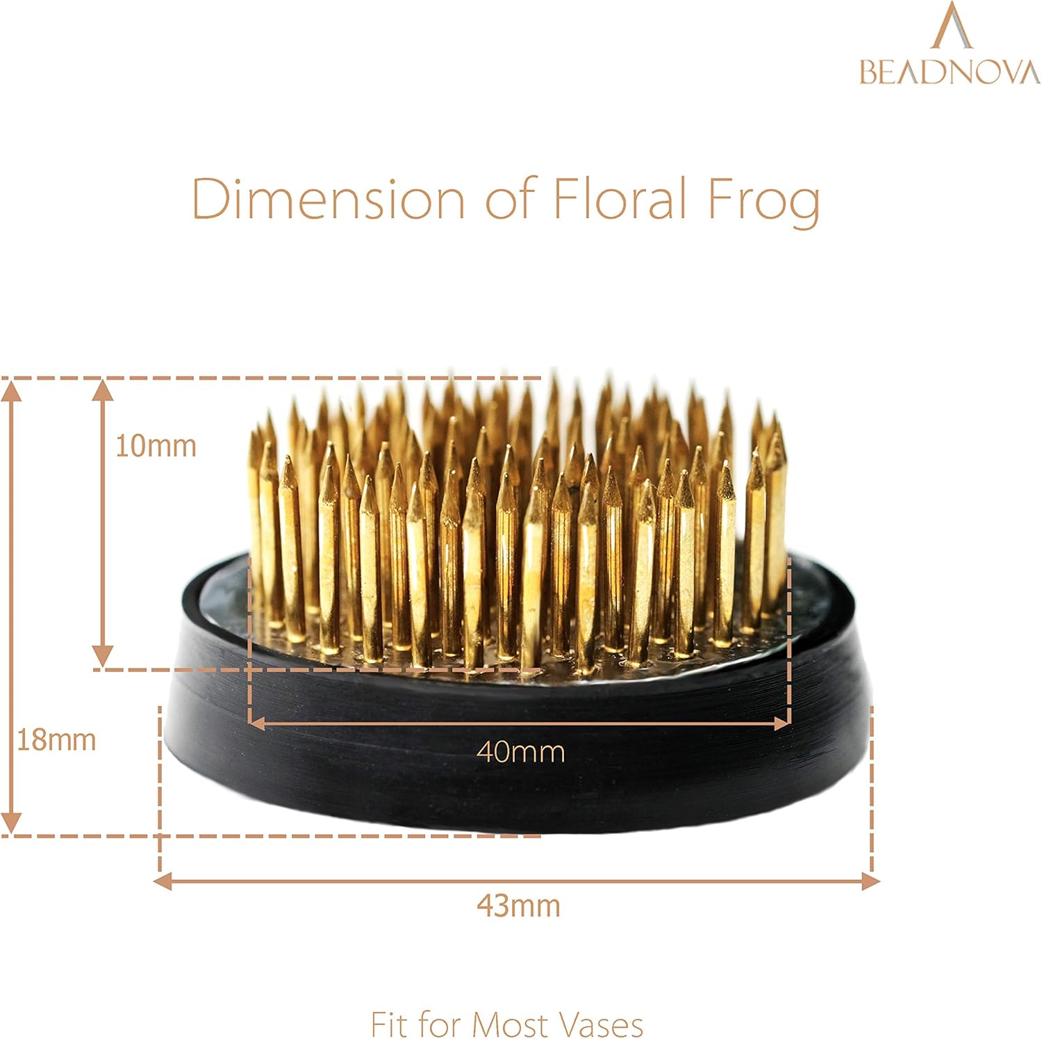 Flower Frog Ikebana Kenzan with Rubber Gasket Floral Frog for Arrangements Ikebana Vase 1.6 Inch/40mm, 1pcs