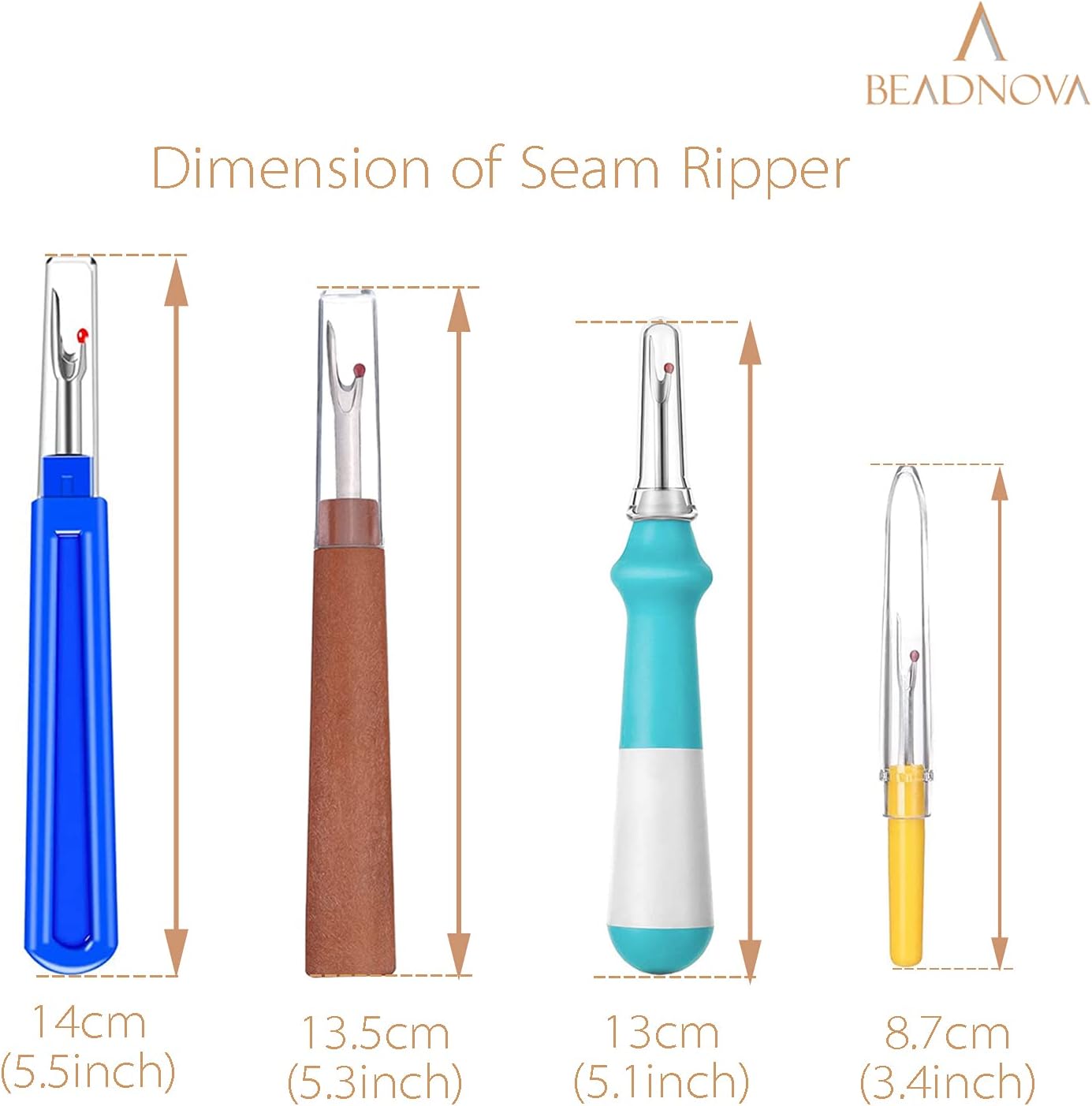 Seam Ripper 5pcs Plastic Thread Cutter Stitch Remover Large Thread Remover Stitch Eraser Tag Ripper for Clothes Crafting Embroidery 4 Styles