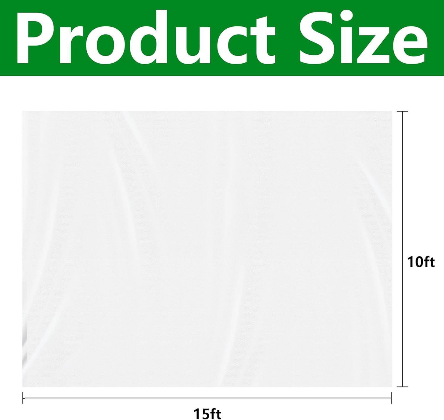 15 x 10 Ft Plant Sun Protection Cloth, Garden Plant Shade Cloth, Non-Woven White Light Refraction Sunshade Cloth for Protecting Plants Vegetable Rows from Direct Sunlight