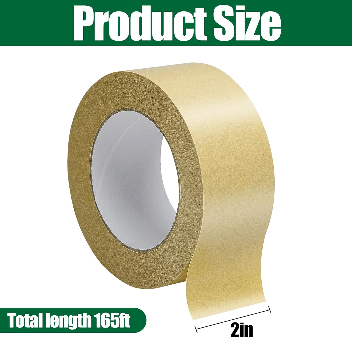 165 Ft x 2 Inch Tree Insect Barrier Tape, Cicada Tree Wrap Protection Tape, Adhesive Crawling Insect Tree Tape for Protecting Fruit Trees Plants Outdoor Lawn Garden