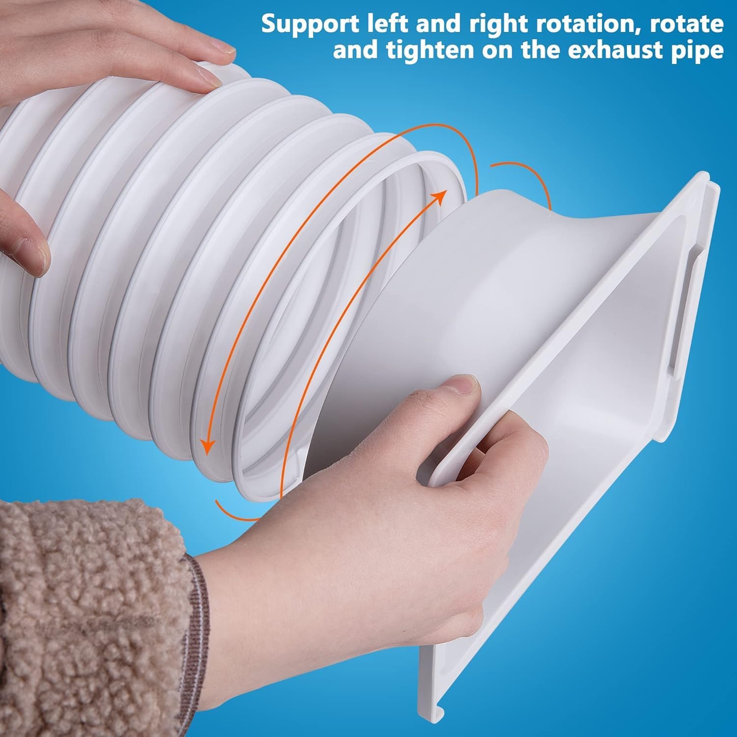 5.9 Inch Portable Air Conditioner Exhaust Hose Coupler, Mobile AC Unit Tube Connector, AC Hose Extension Connector Air Conditioning Accessories for AC Exhaust Hose Coupler Extension Square