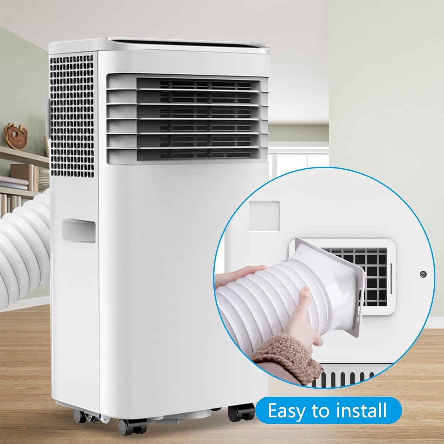 5.9 Inch Portable Air Conditioner Exhaust Hose Coupler, Mobile AC Unit Tube Connector, AC Hose Extension Connector Air Conditioning Accessories for AC Exhaust Hose Coupler Extension Square