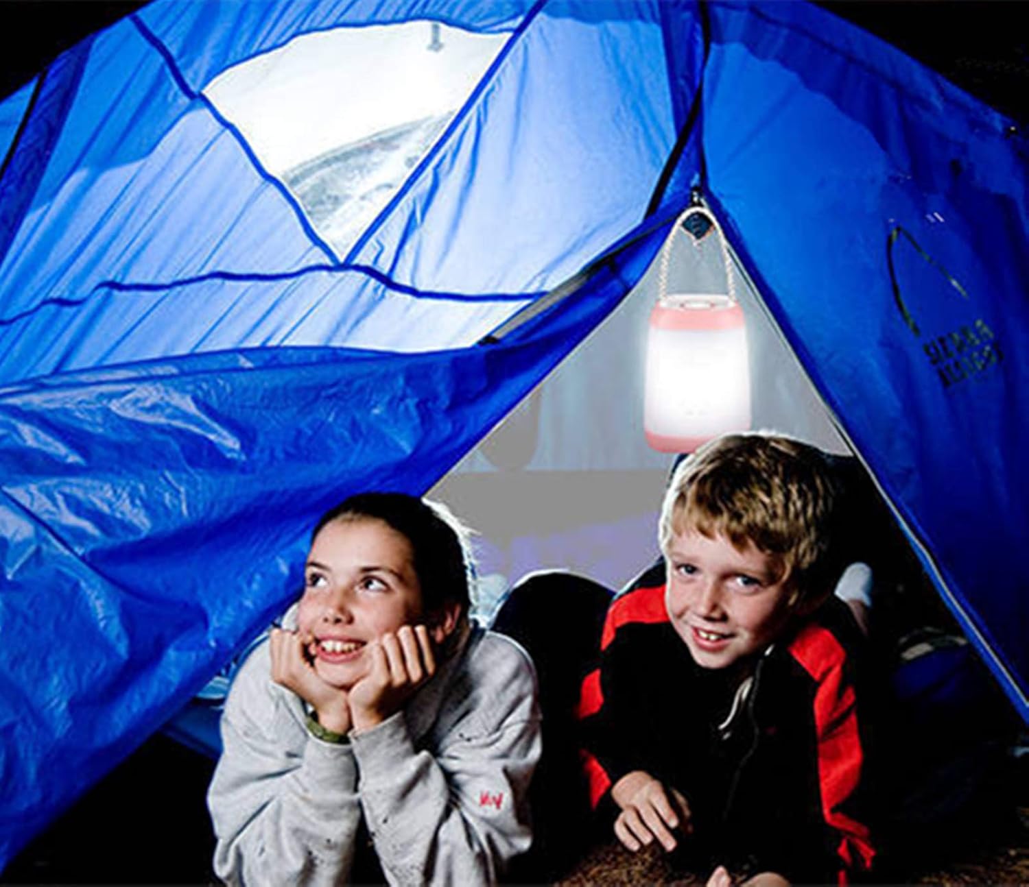 Night Light for Kids, USB Rechargeable Nursery Lamp Portable Camping Lantern with 3 Light Modes for Camping,Emergency,Bedroom,Indoor and Outdoor Pink, 1 Pack