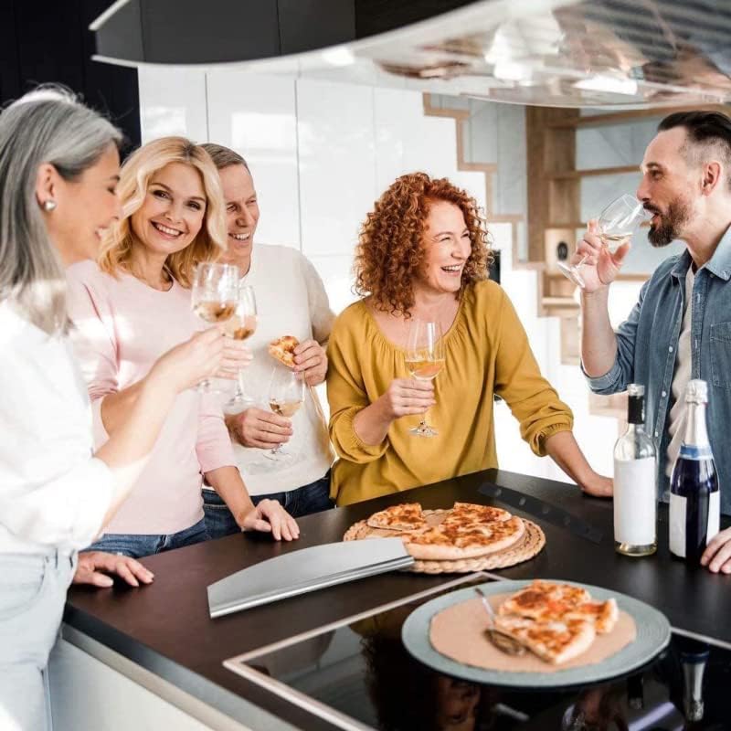 Pizza Cutter Stainless Steel Rocker Slicer - 14 Inch Sharp Knife with Blade Cover, Dishwasher Safe Premium Pizza Oven Accessories