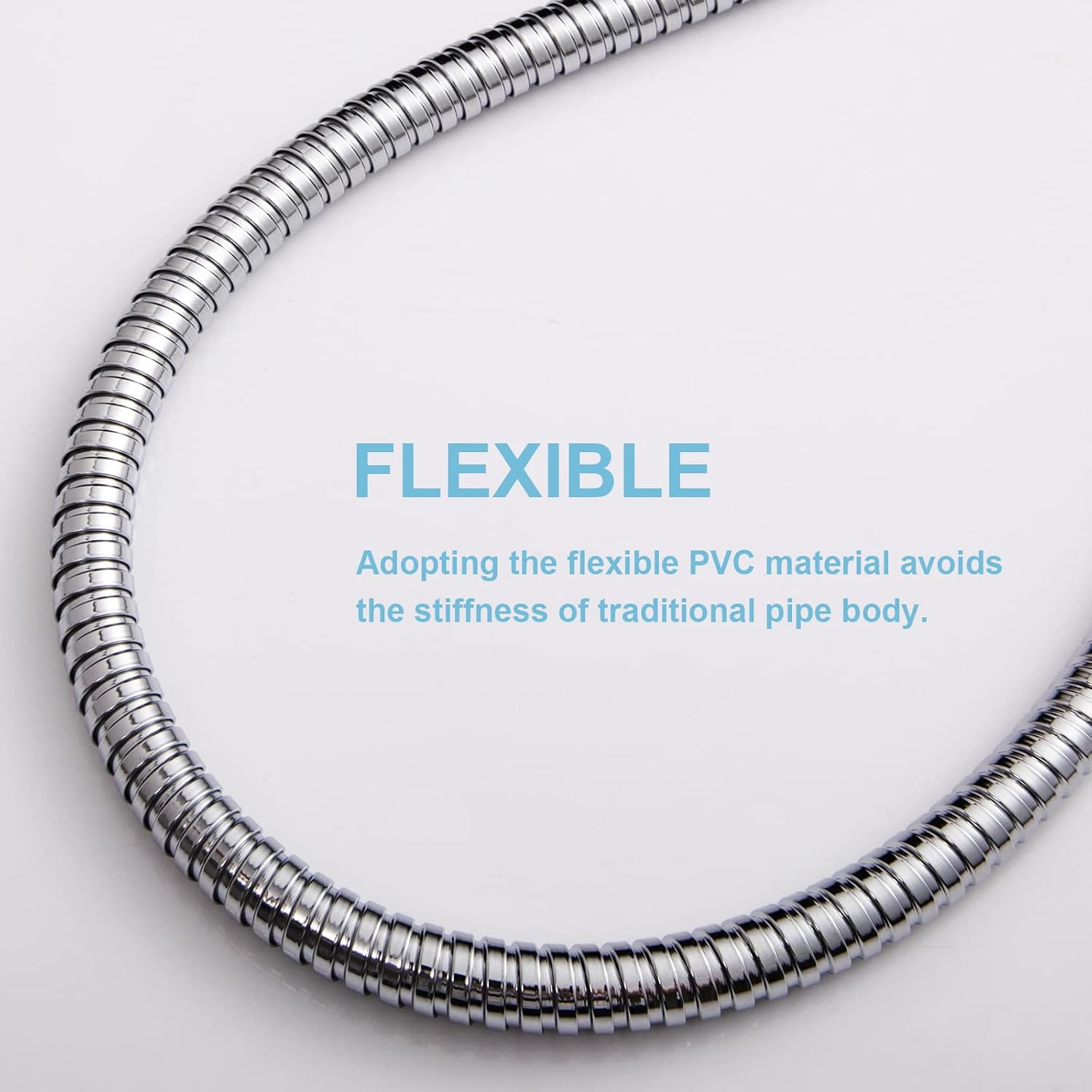 Shower Hose, 48 Inch Bidet Hose High Pressure Explosion Proof Toilet Hose for Bidet Sprayer Stainless Steel Electroplating Handheld Shower Hose Flex Hoses with Woven Inner Tube, Chrome