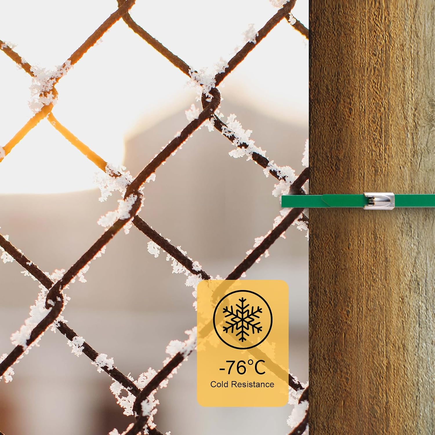 Green Zip Ties Made of Metal 95 PCS 11.8 in Ties Premium Heavy Duty Stainless Steel Wire Multifunctional Locking Exhaust Wrap Flexible Durable