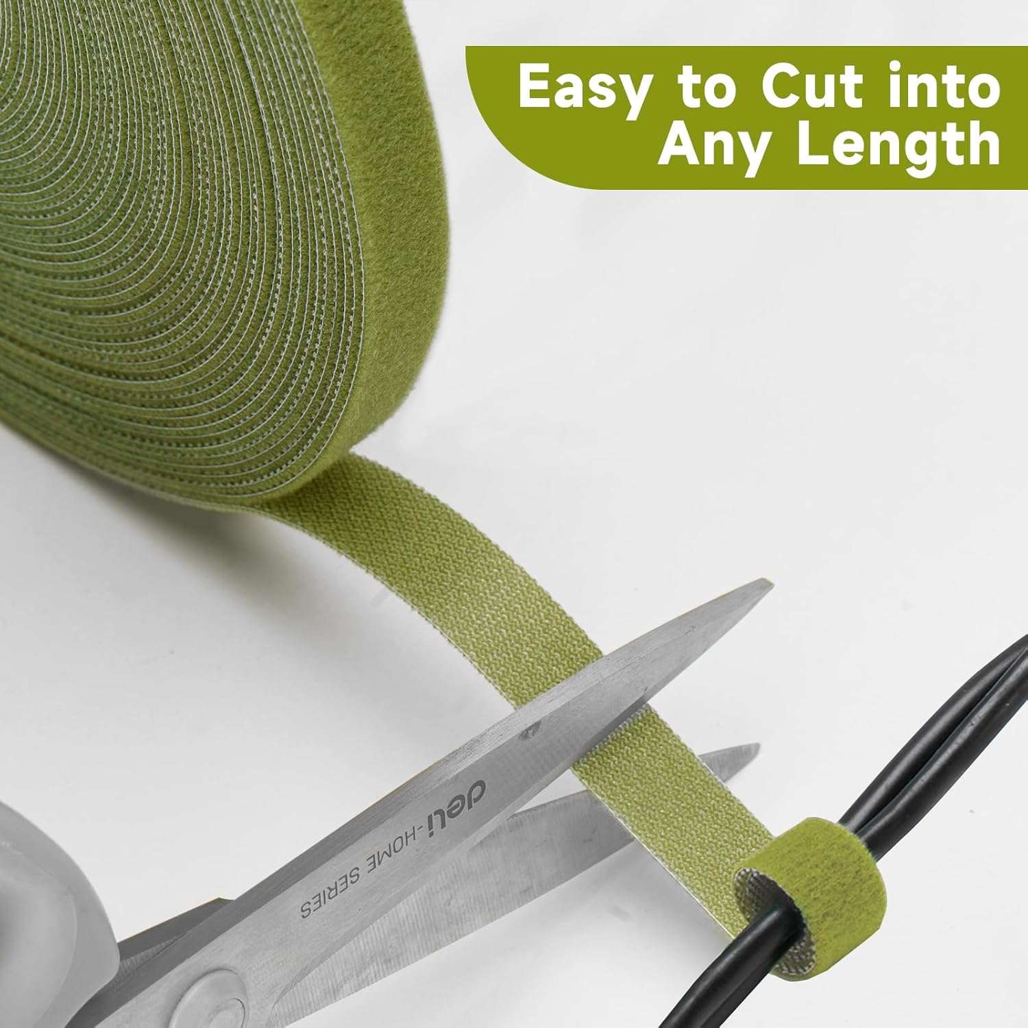 Garden Ties Plant Tape Ties Nylon Plant Tape Strap 65.6 Feet Plant Support Tape Reusable Garden Tape 1/2'' Army Green Plant Tape For Climbing Plants,Tomato,Vines,Cables,Flowers,Indoor Outdoor