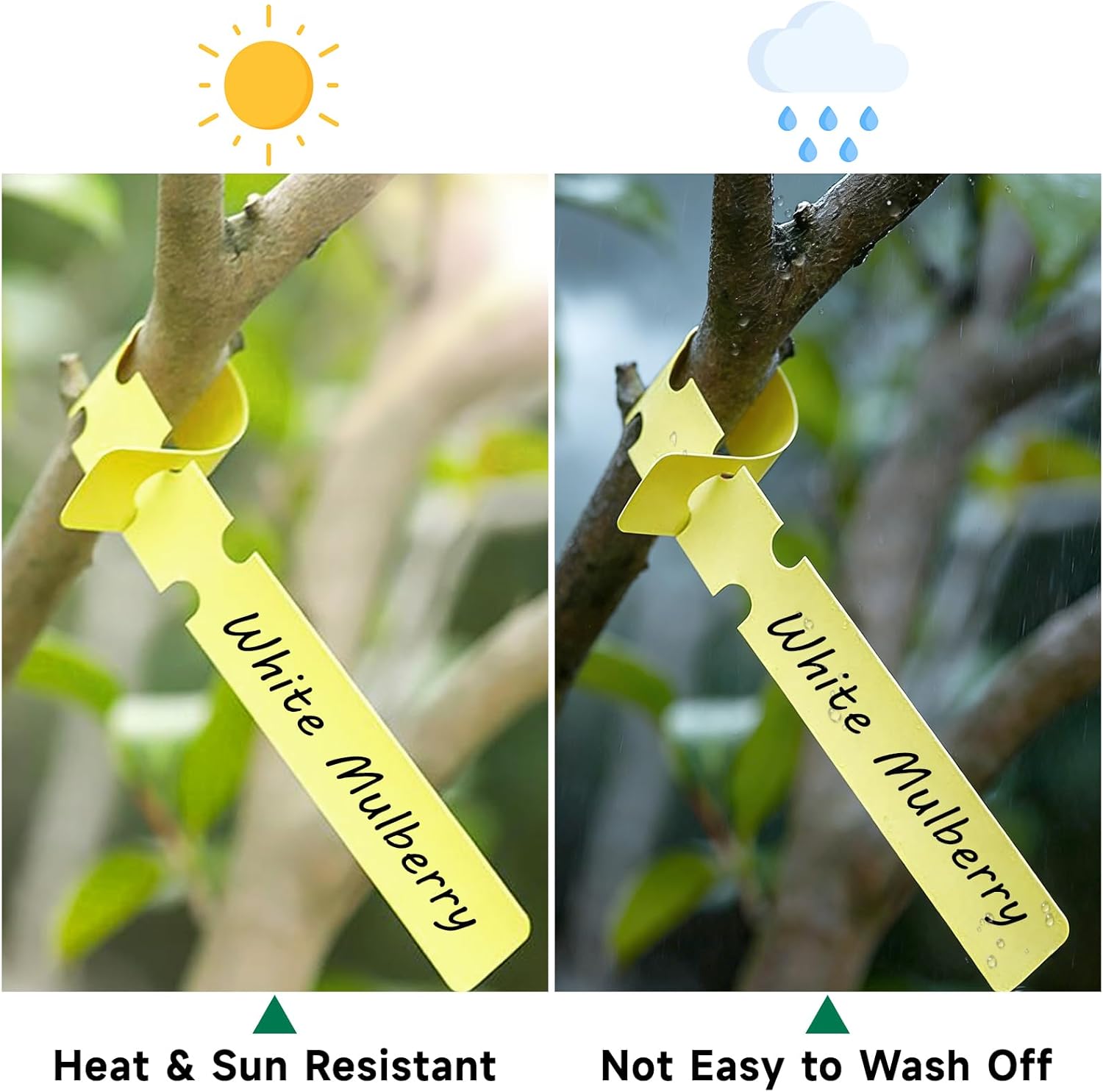 500 Pcs White Plastic Plant Tree Tags Nursery Garden Lables 2x20cm Wrap Around Hanging Tags Nursery Garden Stakes Large Writing Surface