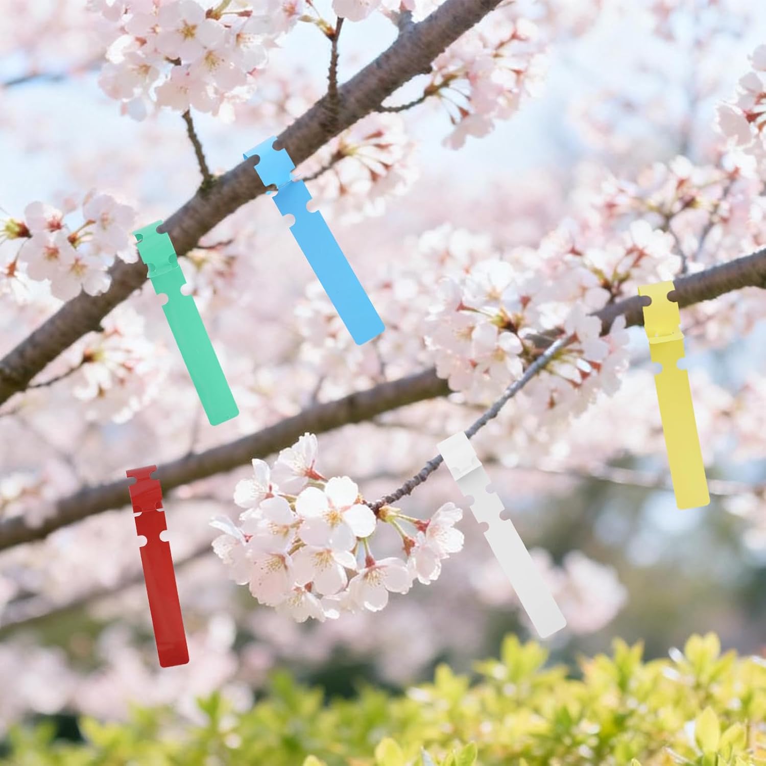 500 Pcs White Plastic Plant Tree Tags Nursery Garden Lables 2x20cm Wrap Around Hanging Tags Nursery Garden Stakes Large Writing Surface