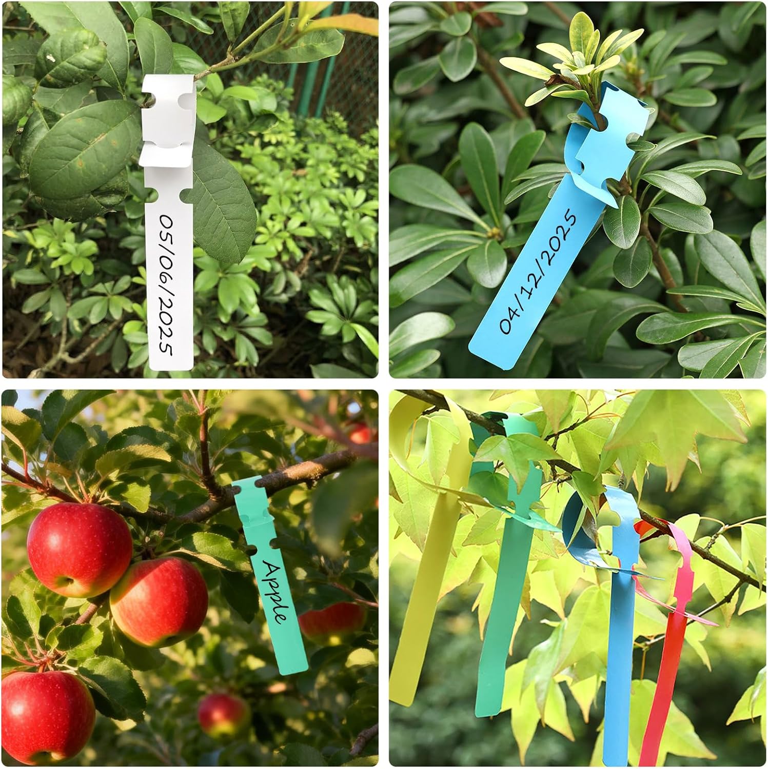 500 Pcs White Plastic Plant Tree Tags Nursery Garden Lables 2x20cm Wrap Around Hanging Tags Nursery Garden Stakes Large Writing Surface
