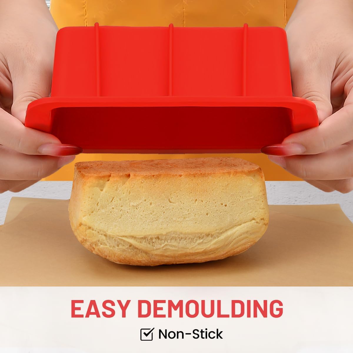 Silicone Mini Bread Loaf Pans for Baking, Small Loaf Pan Set of 4, 2.7x5.4 Inch Nonstick Bread Silicone Molds for Toast, Brownie, Loaf, Cake, Soaps