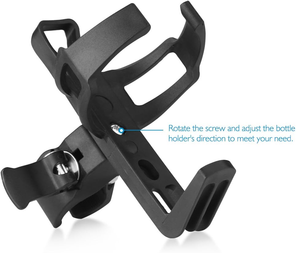 2 Pack Bike Water Bottle Holders No Screws, Universal Bike Cup Holder, 360 Degree Rotatable Bike Water Bottle Cage, Water Bottle Holders for Kids Bike Adult Bike