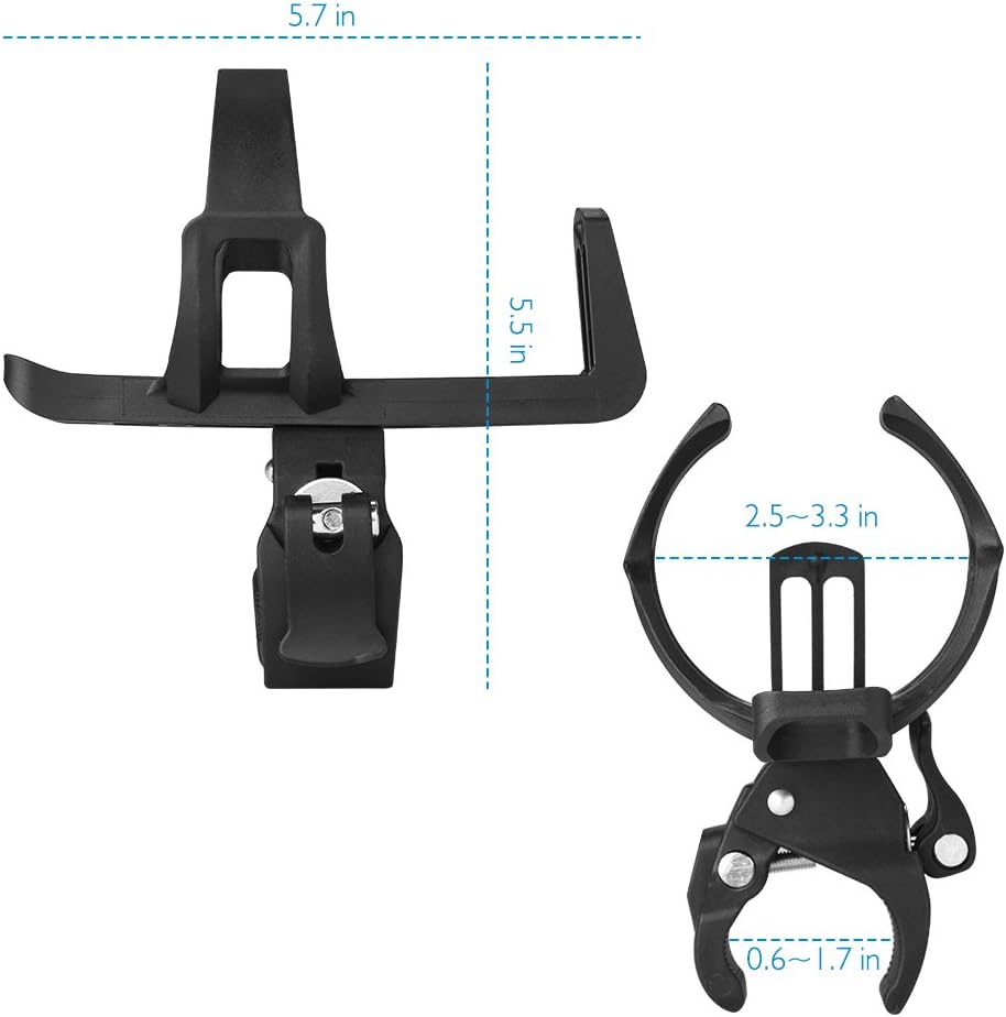 2 Pack Bike Water Bottle Holders No Screws, Universal Bike Cup Holder, 360 Degree Rotatable Bike Water Bottle Cage, Water Bottle Holders for Kids Bike Adult Bike