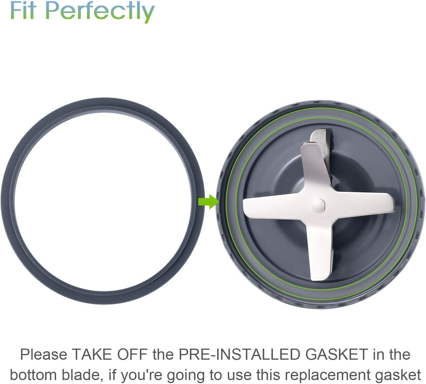 8 Pieces Blender Replacement Parts Extractor Blade for NutriBullet 600w 900w including Gasket Shock Pad and Gear