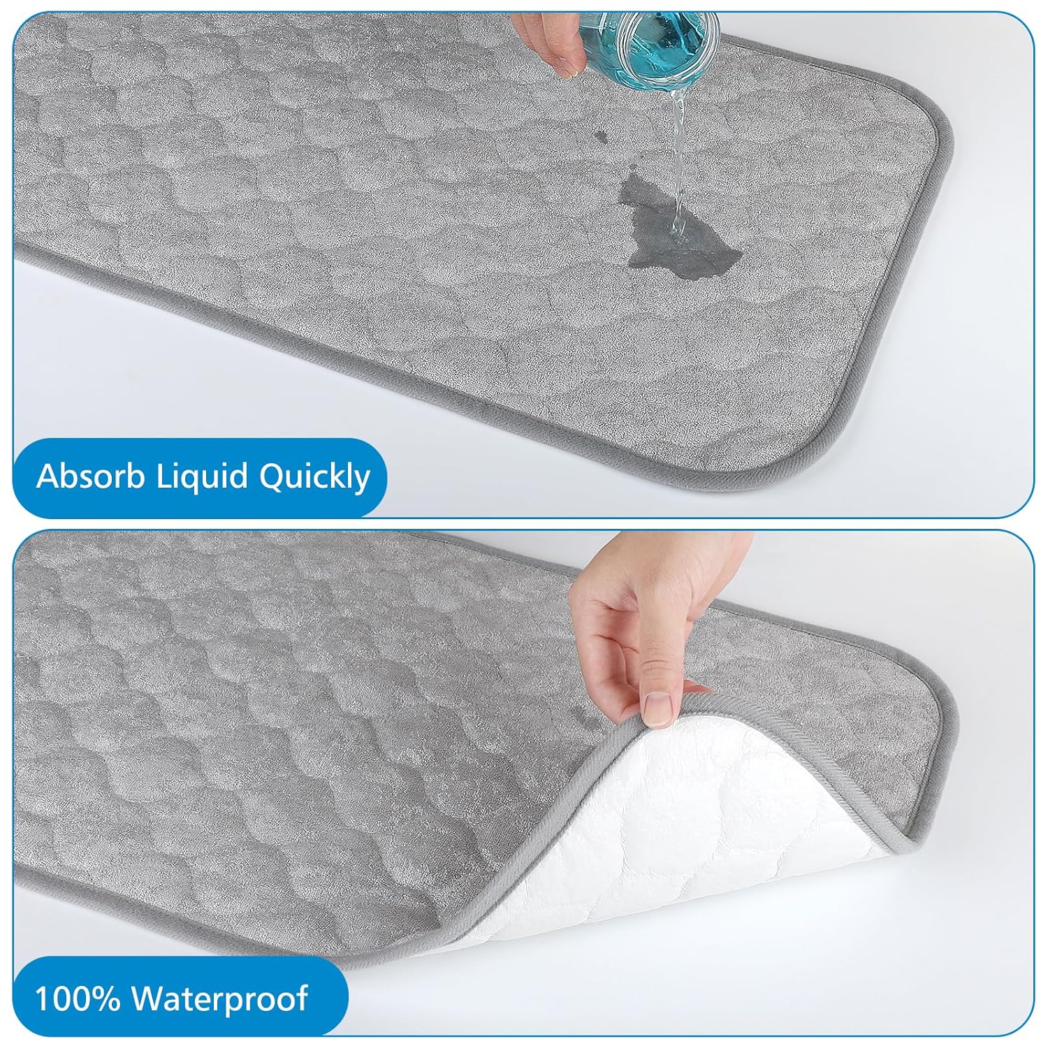 3 Pack Waterproof Changing Pad Liners, Reusable Portable Diaper Changing Pad Covers