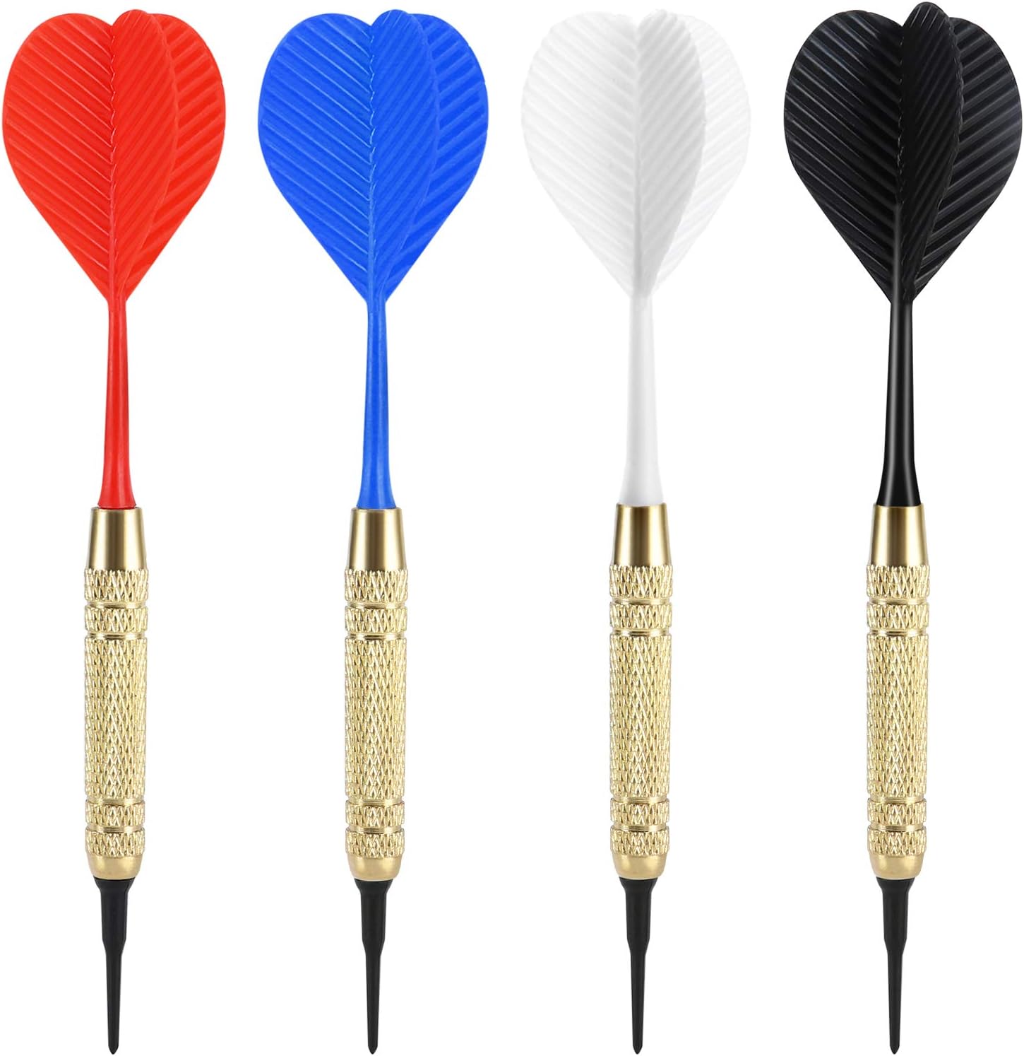 12 Pcs Soft Tip Darts, 18g Plastic Tip Darts Set, Attach Extra 100 Black 2BA Replacement Tips, Soft Tip Darts for Electronic/Plastic Dartboard
