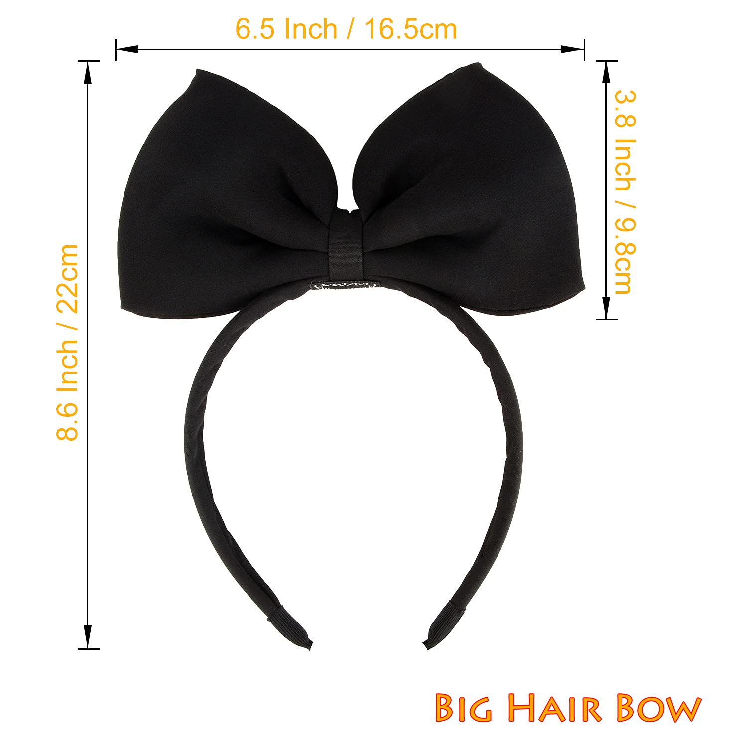 Bow Headbands Headdress for Women and Girls, Perfect Hair Accessories for Alice in Wonderland Cosplay Black
