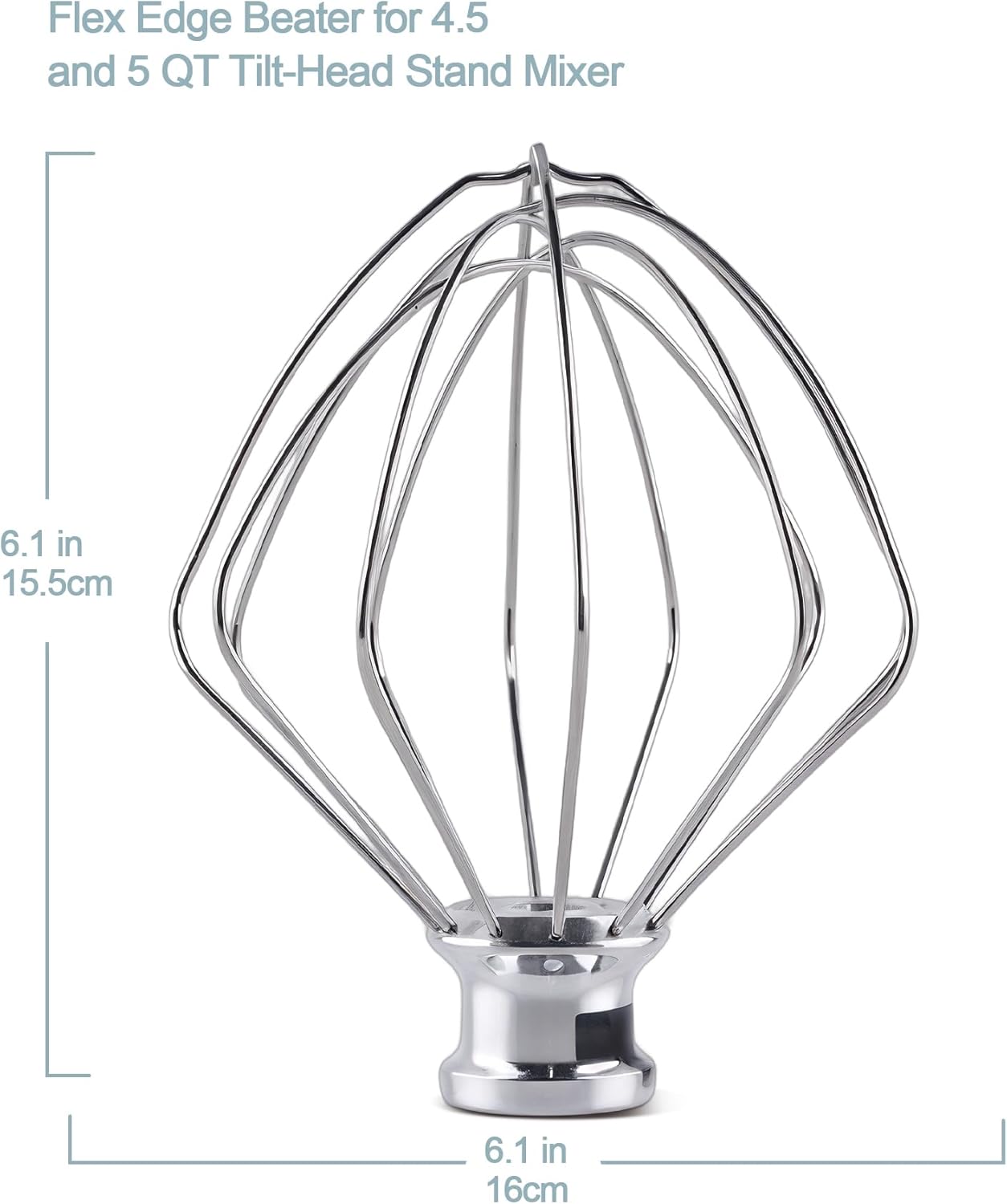 Stainless Steel K45WW Wire Whip, Attachments Fits for KitchenAid 4.5 5 Quart Tilt-Head Stand Mixer, Egg Stirrer, Cream Beater, Cakes Mayonnaise Whisk Kitchen aid Accessories