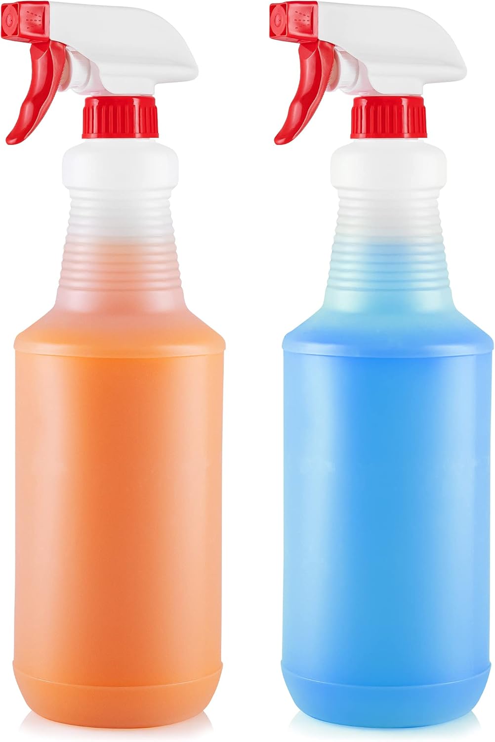 24 oz Spray Bottle - Heavy Duty Cleaning Spray Bottles For Cleaning Solutions - Leakproof Cleaning Spray Bottle Set with Adjustable Nozzle & Spring Loaded Trigger 2 Pack