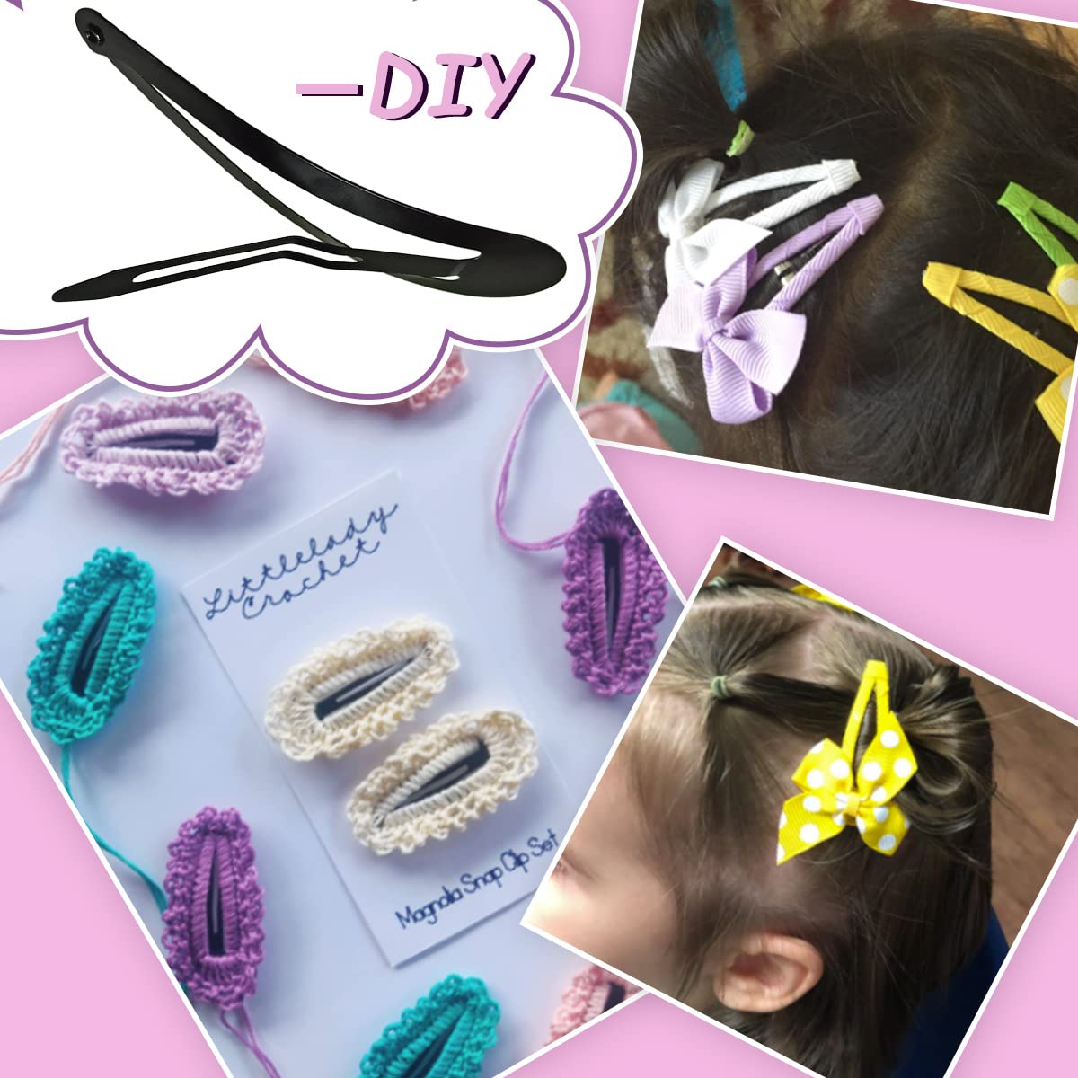 30 Pcs Snap Hair Clips, 3.1 Inch Big Size Barrettes Women No Slip Metal Snap Hair Clips Large Hair Pins Black