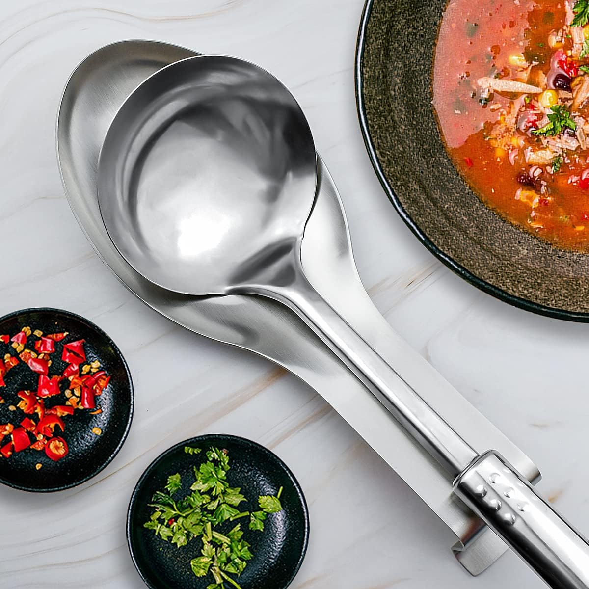 1 PCS Stainless Steel Spoon Rest, Spoon Holder for Stove Top, Utensil Spoon Rest Holder, kitchen utensils Holder for Ladles, Spatula, Cooking Utensils or Kitchen Tools Silver