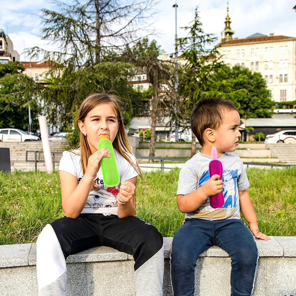 6 Pieces Ice Pop Neoprene Insulator Sleeves Reusable Popsicle Holders Ice Popsicles Bags Ice Pop Sleeves Popsicle Holder Sleeves Ice Pop Stick Sleeves 6 Colors