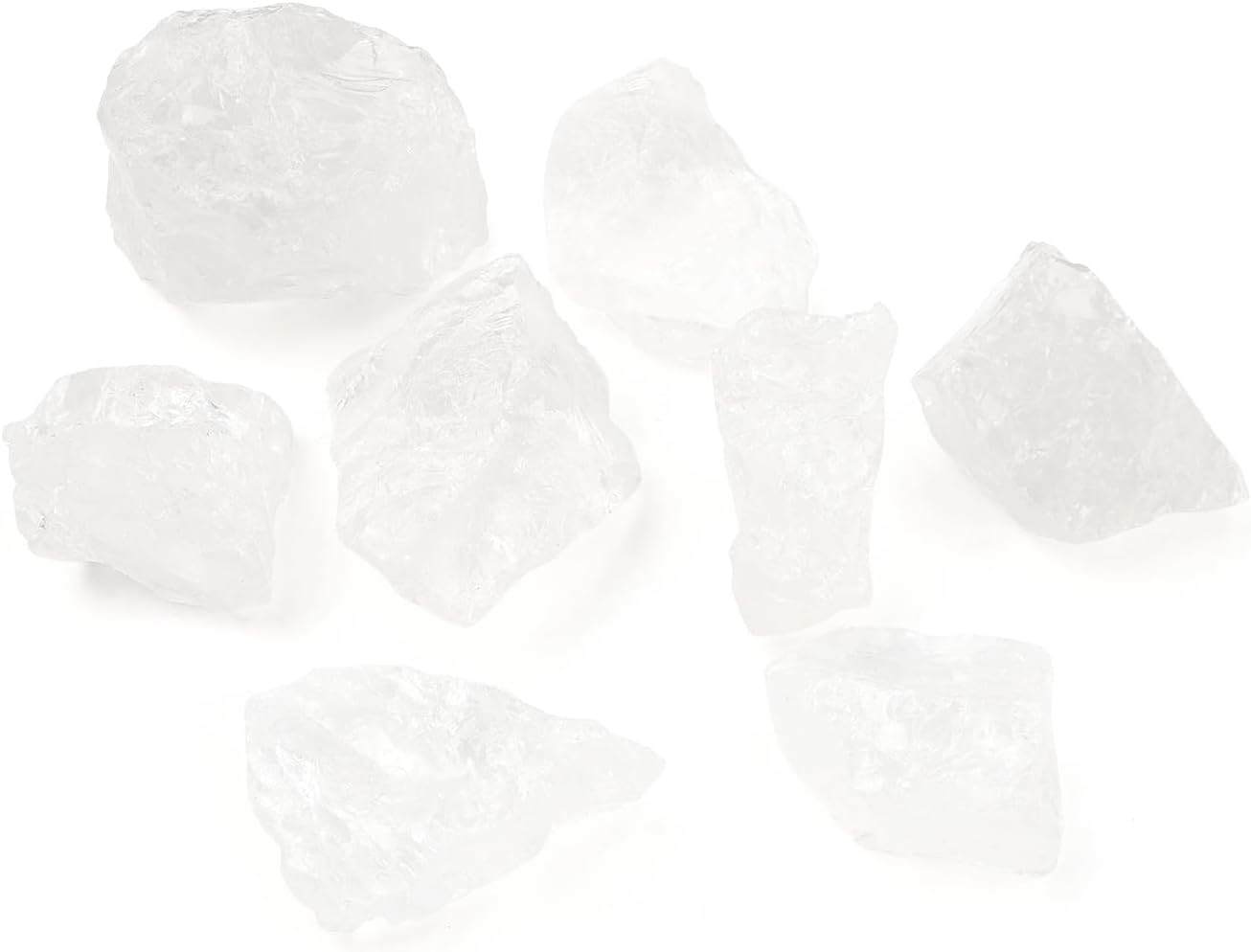 0.55 lb Natural Raw Stones Rough Stones Crystal 1.25-2.0" Healing Crystals for DIY, Tumbling, Wire Wrapping, Meditation, Decoration, Fountain Rocks Clear Quartz