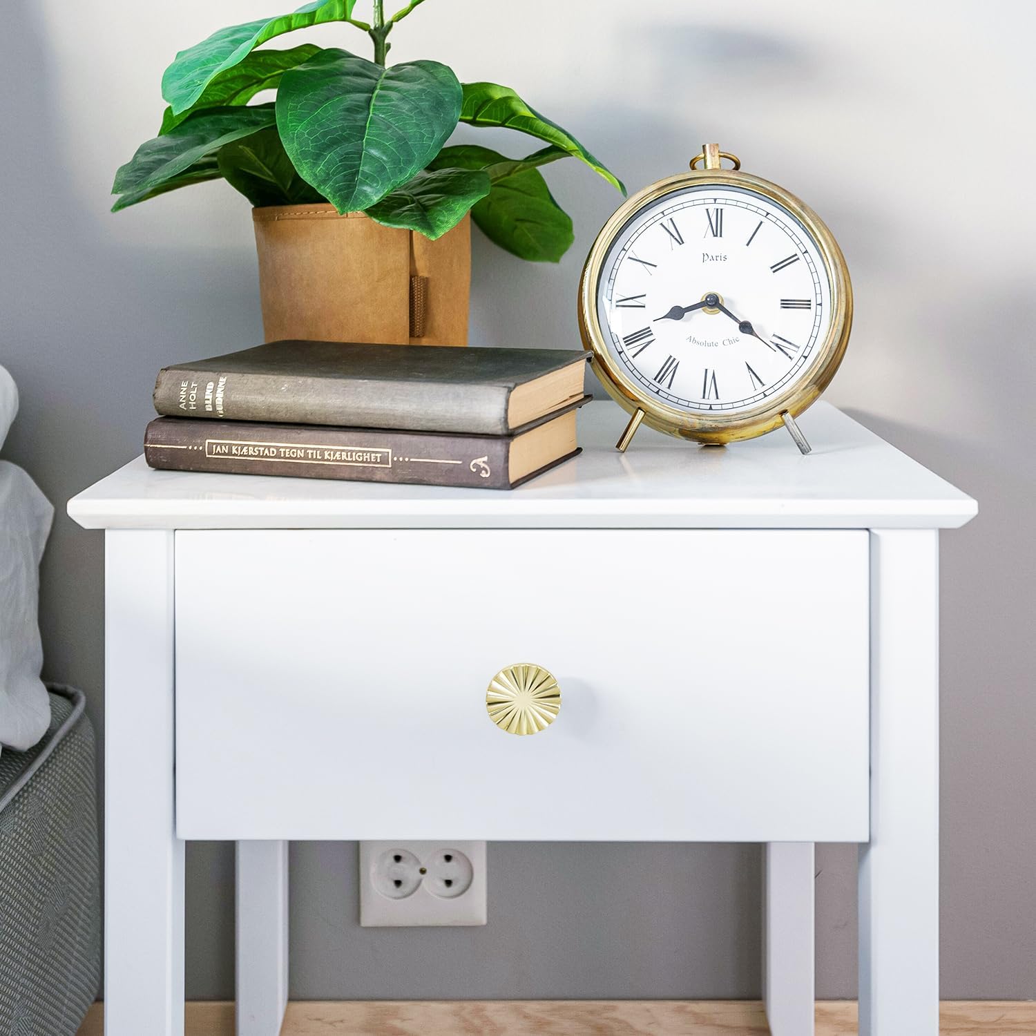 4 Pack Cabinet Knobs Zinc Alloy Solid Kitchen Cabinet Pulls Brushed Gold Drawer Knobs Dresser Cabinet Handles 37 mm