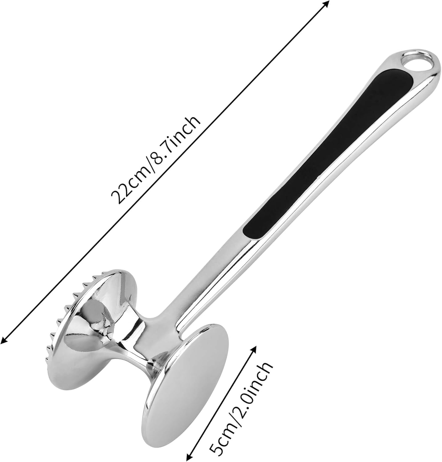Meat Tenderizer Hammer Tool Mallet Pounder for Kitchen Tenderizing Steak Beef Poultry,Heavy Duty Dual-Sided Tenderiser with Soft Grip Handle - Multifunctional Beater for Chicken,Fish, Baking