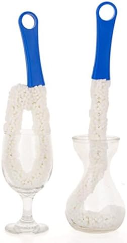 Long Bottle Brush Cleaner for Decanters & Water Bottles – 16” Flexible Foam Washing Wand for Vases, Tumblers, Baby Bottles, and Glassware Not for Standard Beer/Wine Bottles