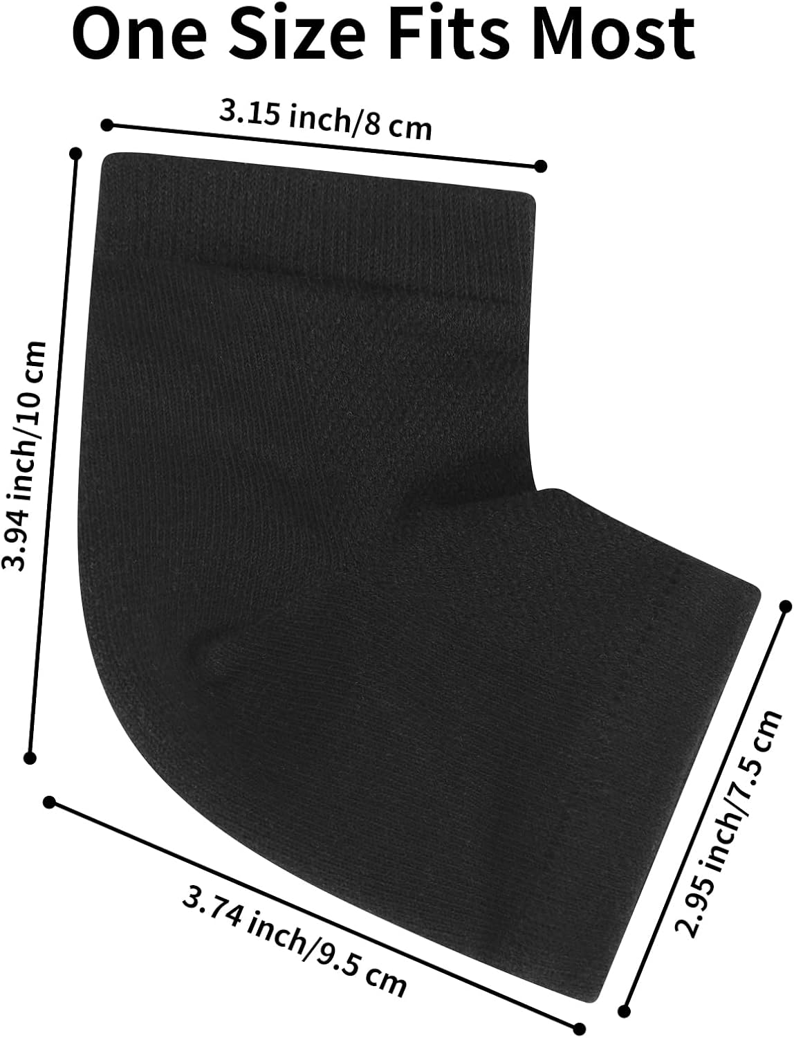 3 Pairs Moisturizing Heel Socks for Dry Cracked Feet, Gel Repair Moisture Spa Socks for Women Dry Cracked Heels Overnight Regular