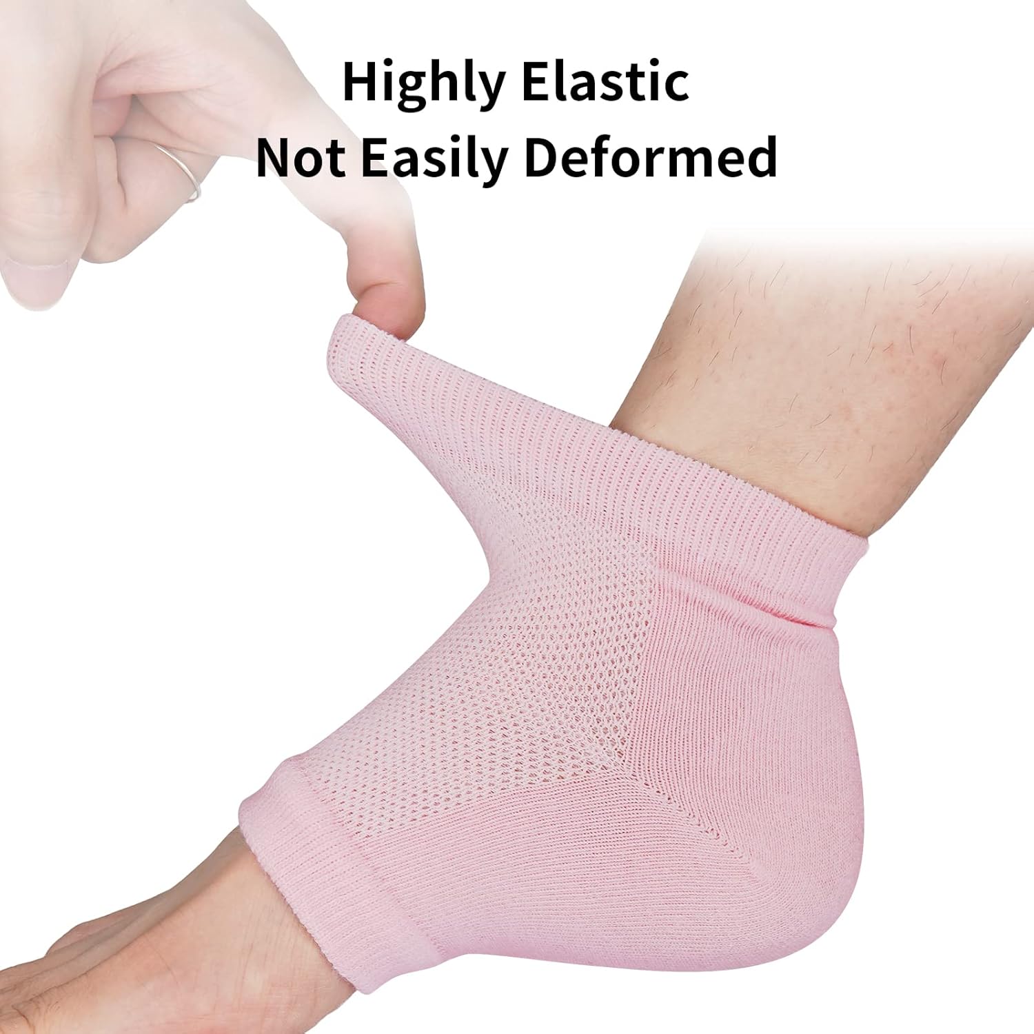 3 Pairs Moisturizing Heel Socks for Dry Cracked Feet, Gel Repair Moisture Spa Socks for Women Dry Cracked Heels Overnight Regular